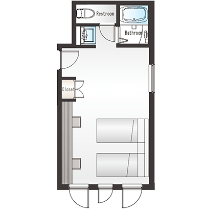 間取り図：ラージツインルーム