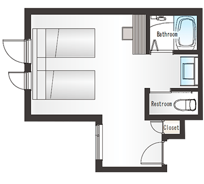 間取り図：ミドルツインルーム